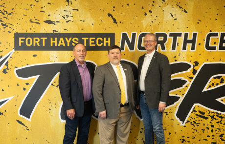 HPFC President and CEO, Kevin Swayne, gathers with representatives from CoBank and Fort Hays Tech | North Central.